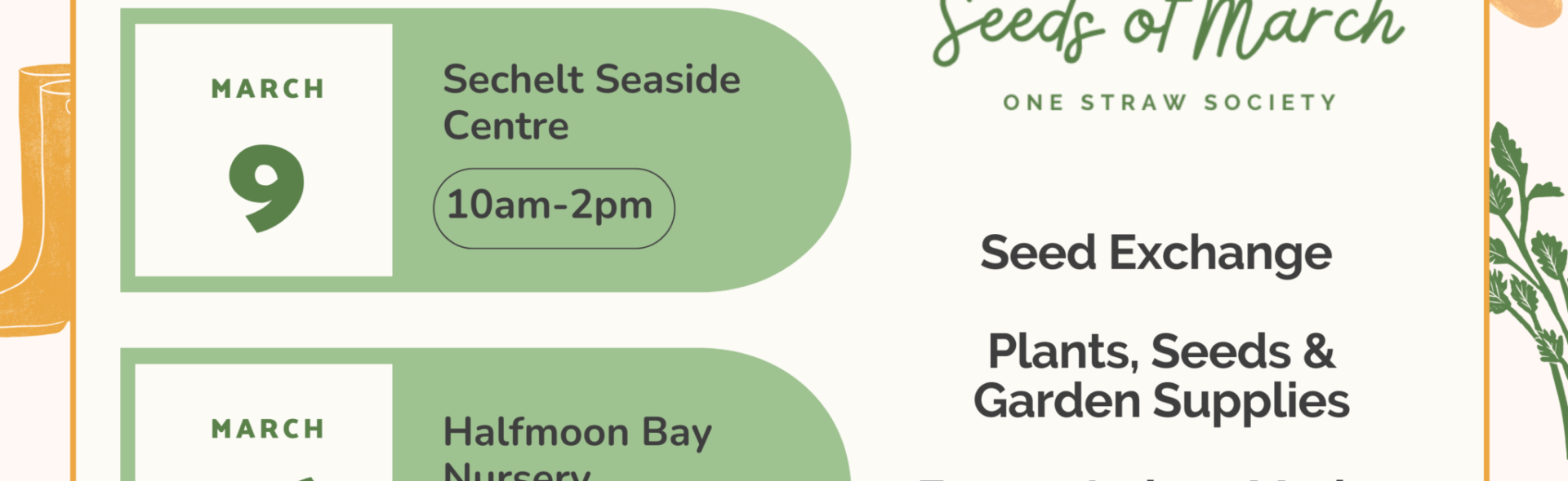 Seaside Centre: Seeds of March